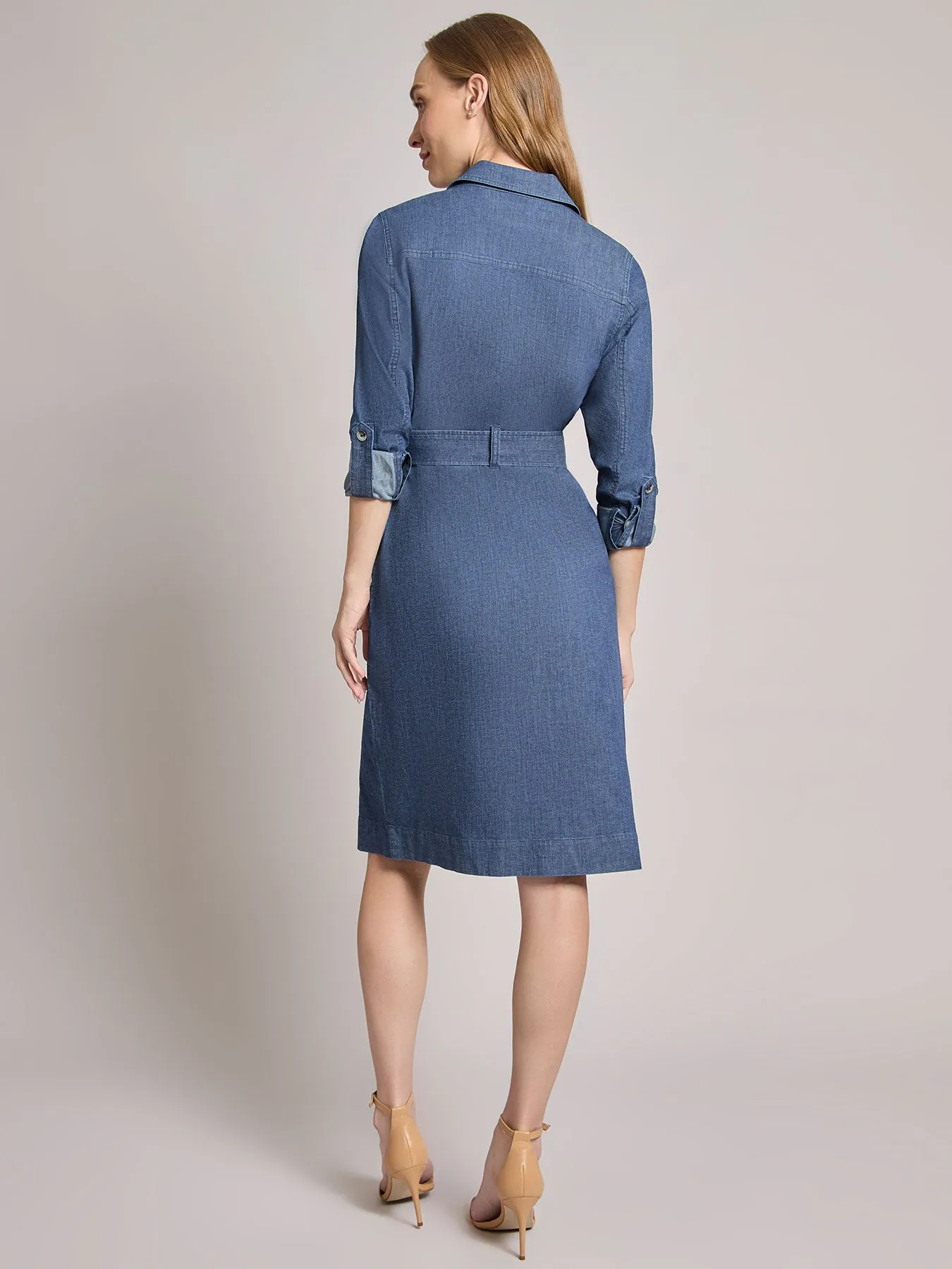 Pocket Tie Dress, Denim