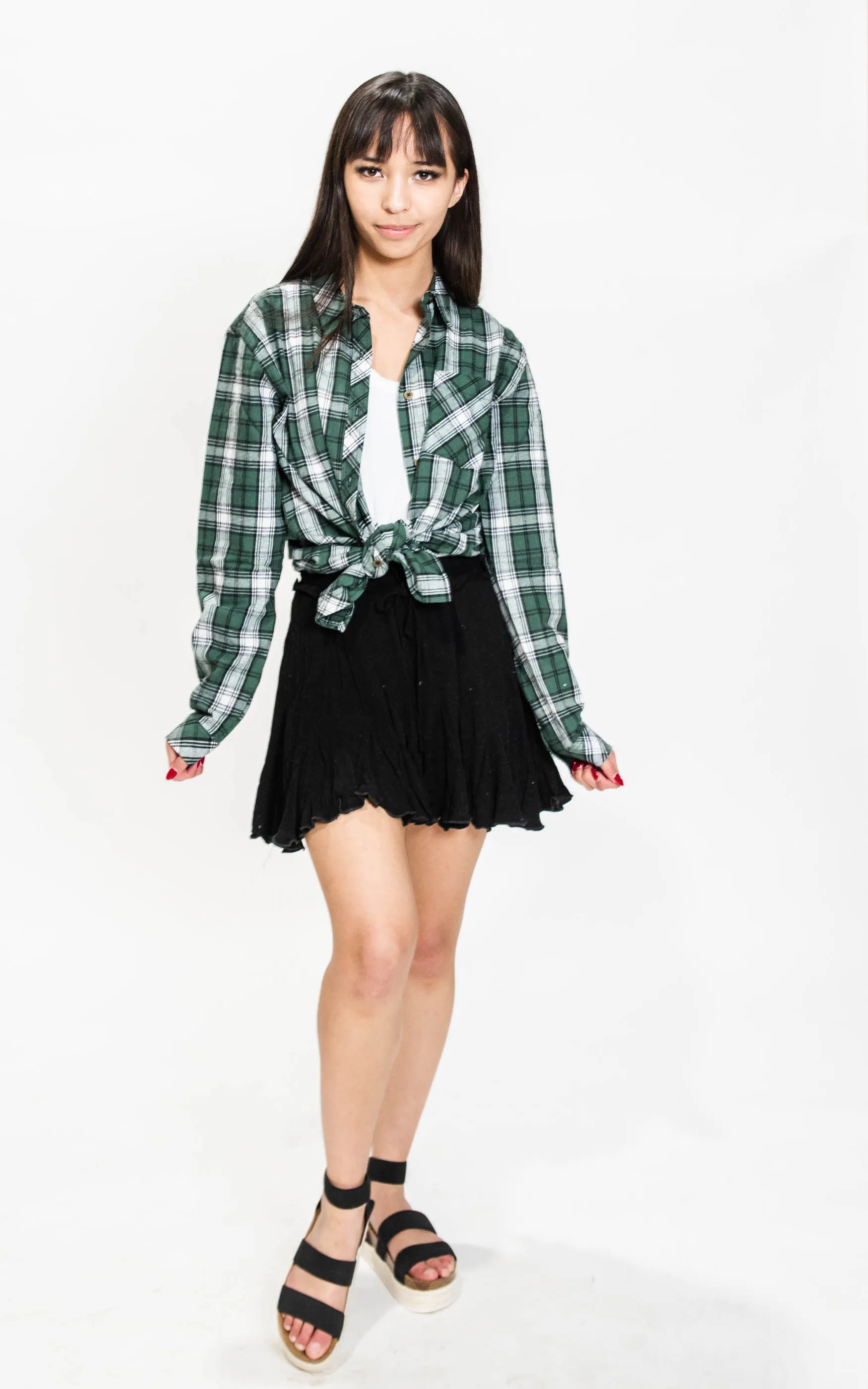 Ruffled Linen Skirt- Final Sale