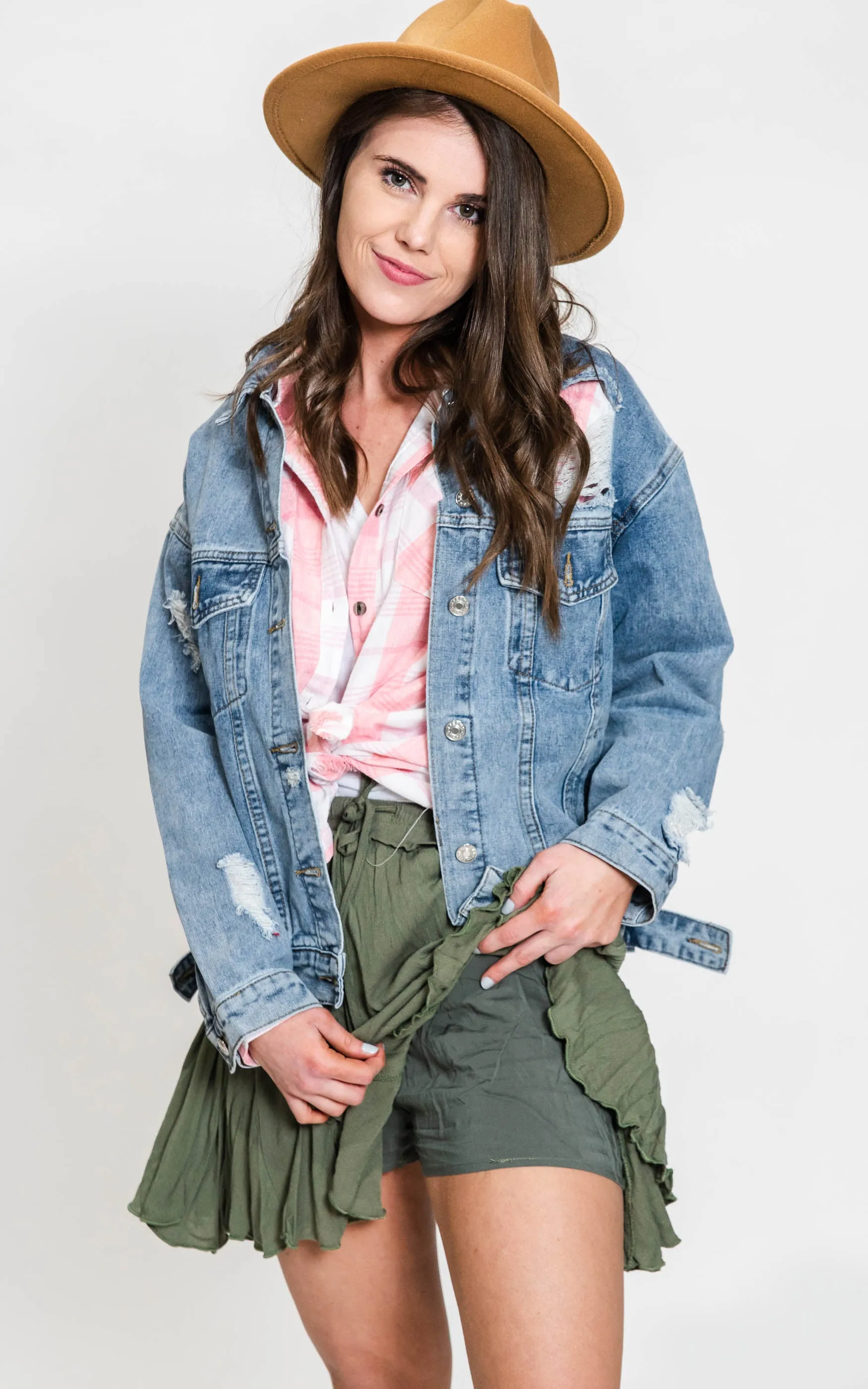 Ruffled Linen Skirt- Final Sale