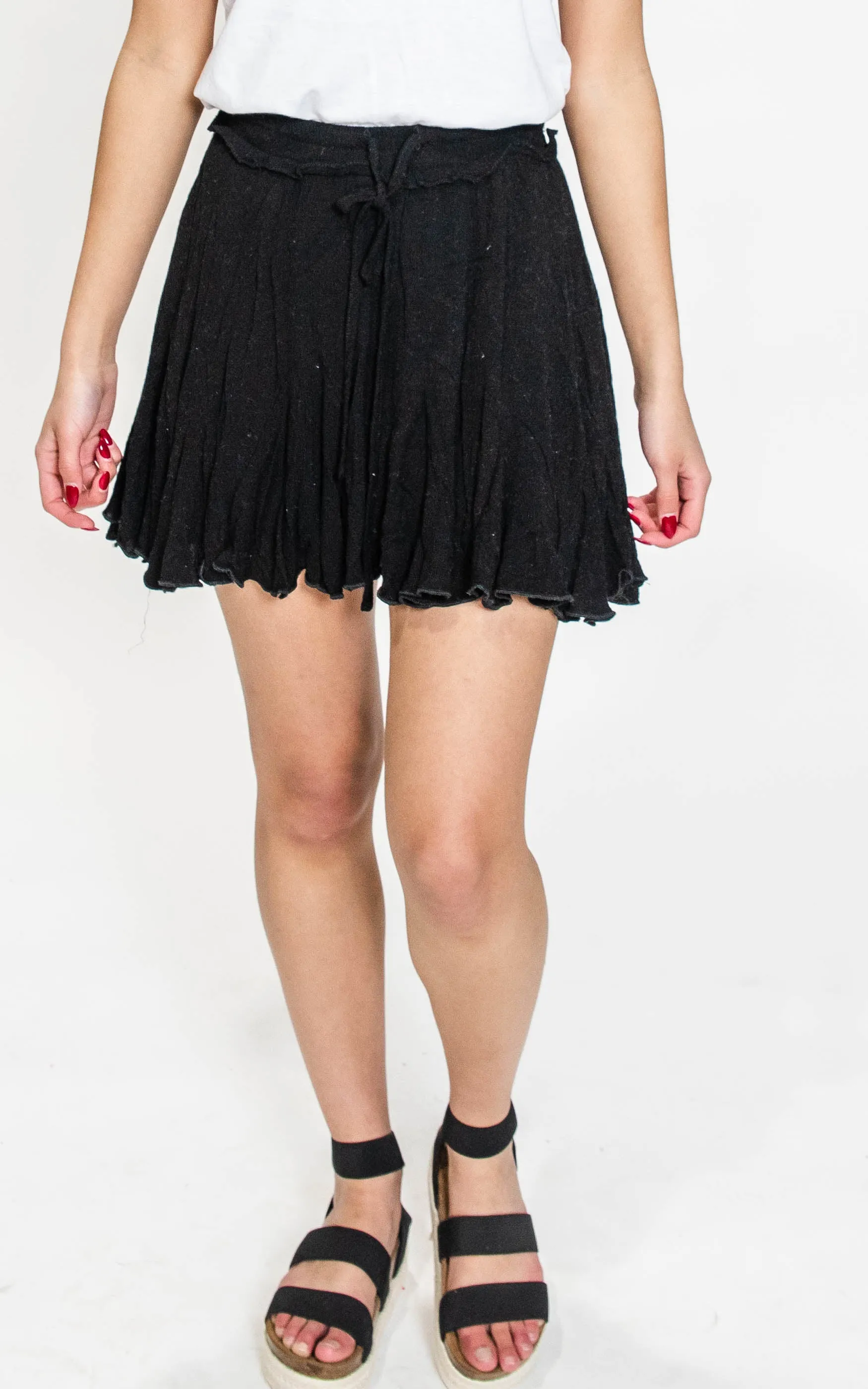 Ruffled Linen Skirt- Final Sale