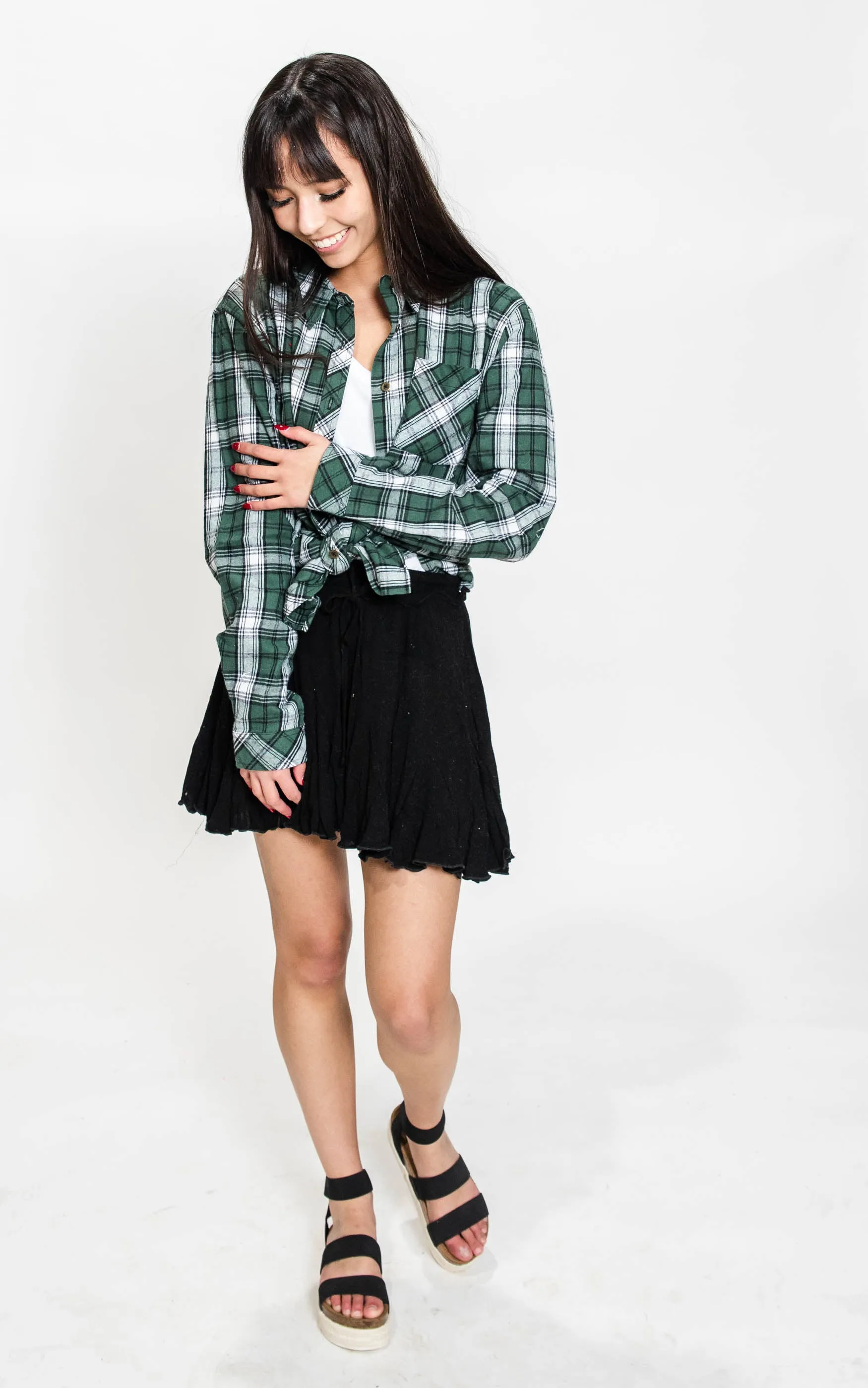 Ruffled Linen Skirt- Final Sale