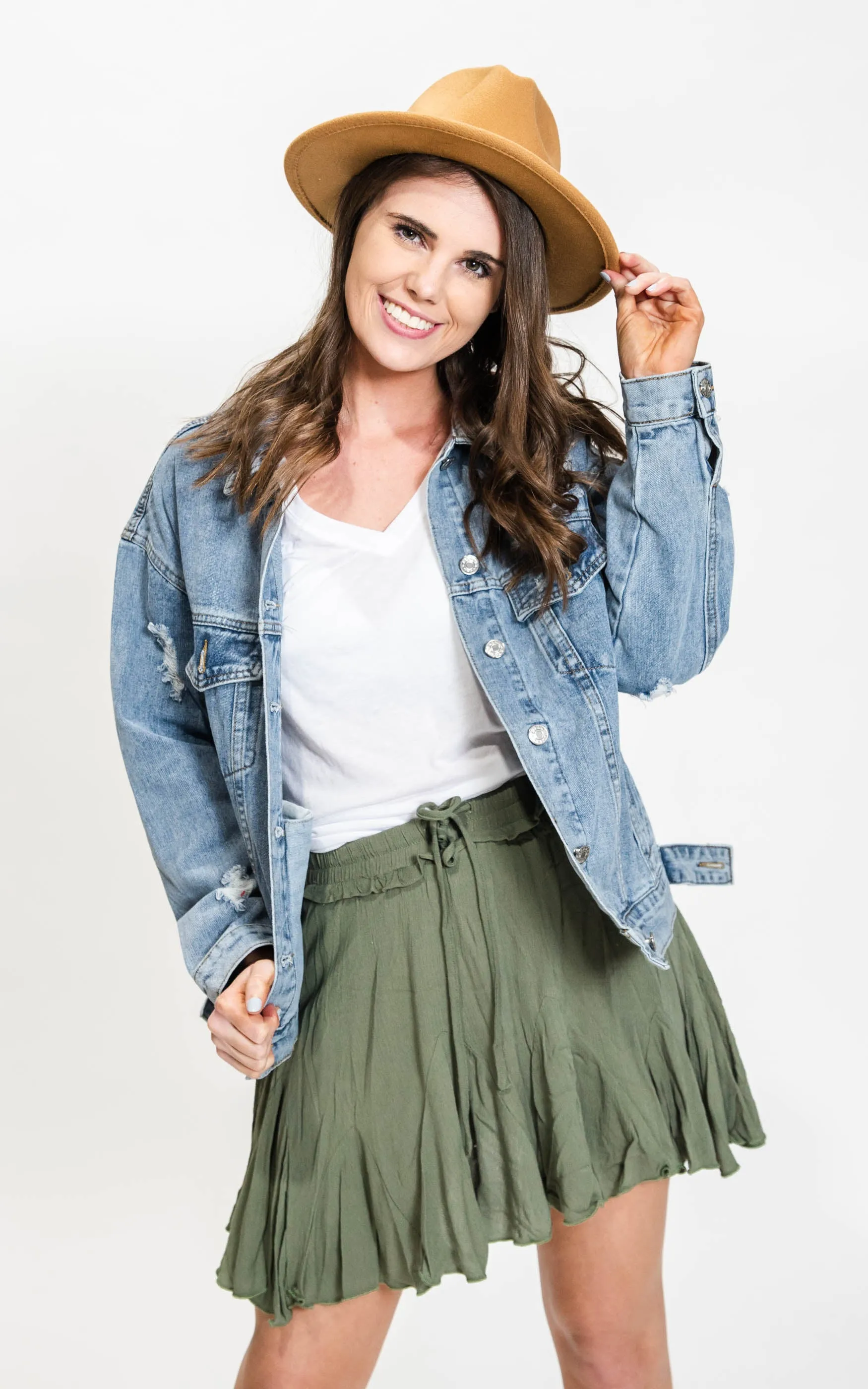 Ruffled Linen Skirt- Final Sale