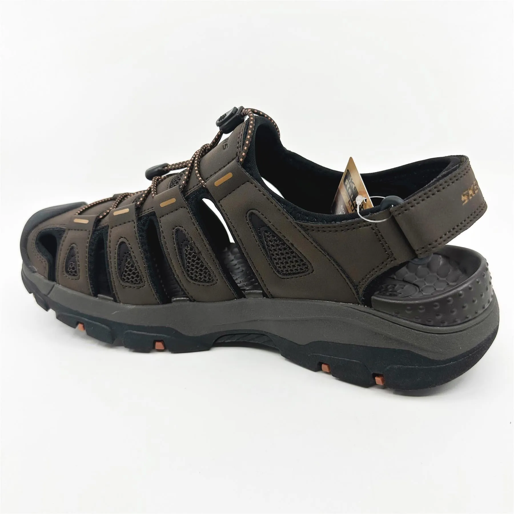 Skechers Tresmen Outseen Chocolate Brown Mens Sandal Relaxed Fit Slip-On