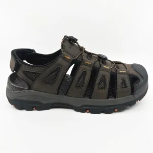 Skechers Tresmen Outseen Chocolate Brown Mens Sandal Relaxed Fit Slip-On