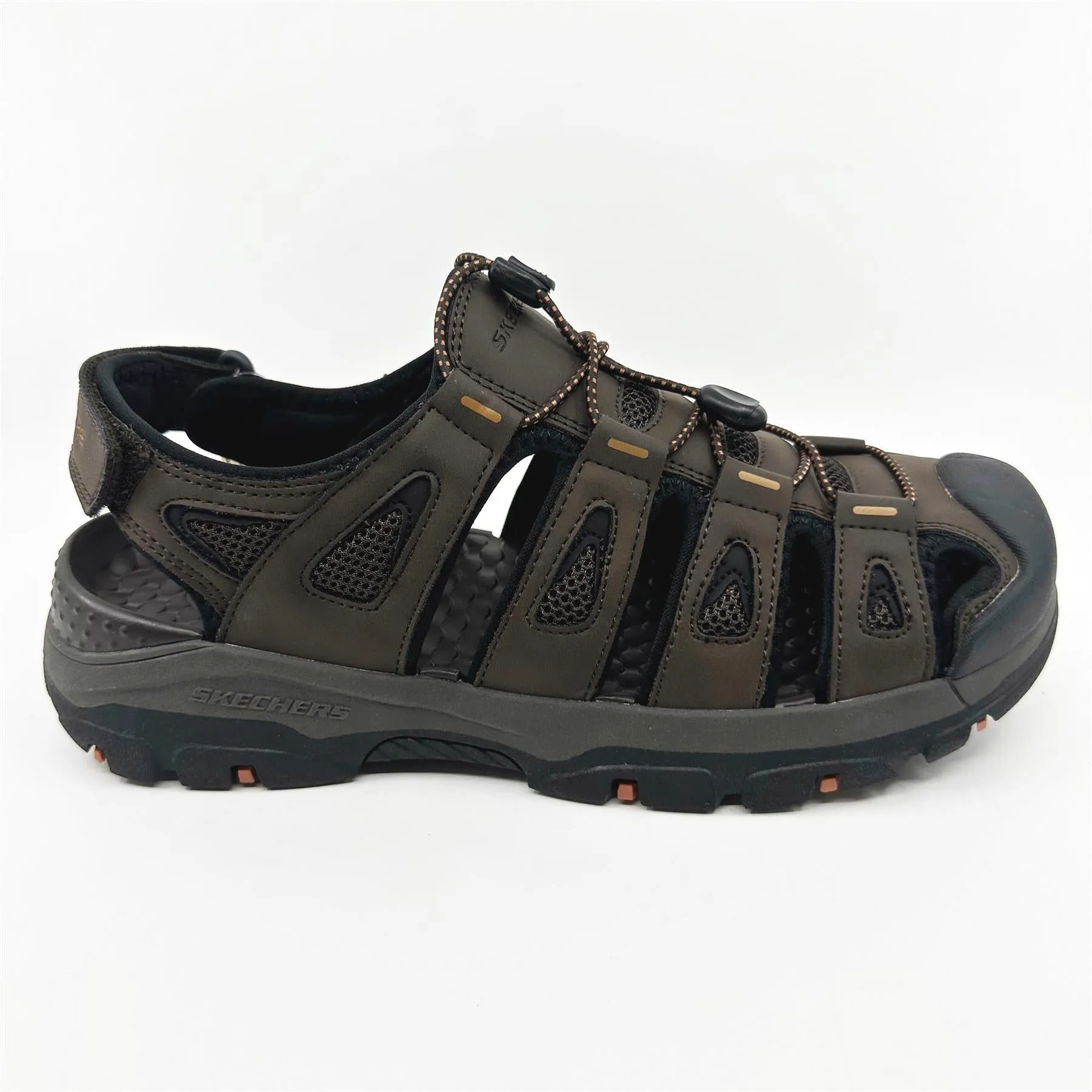 Skechers Tresmen Outseen Chocolate Brown Mens Sandal Relaxed Fit Slip-On