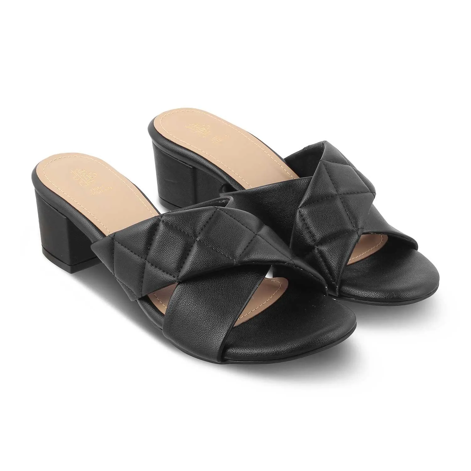 The Romi Black Women's Dress Block Heel Sandals Tresmode