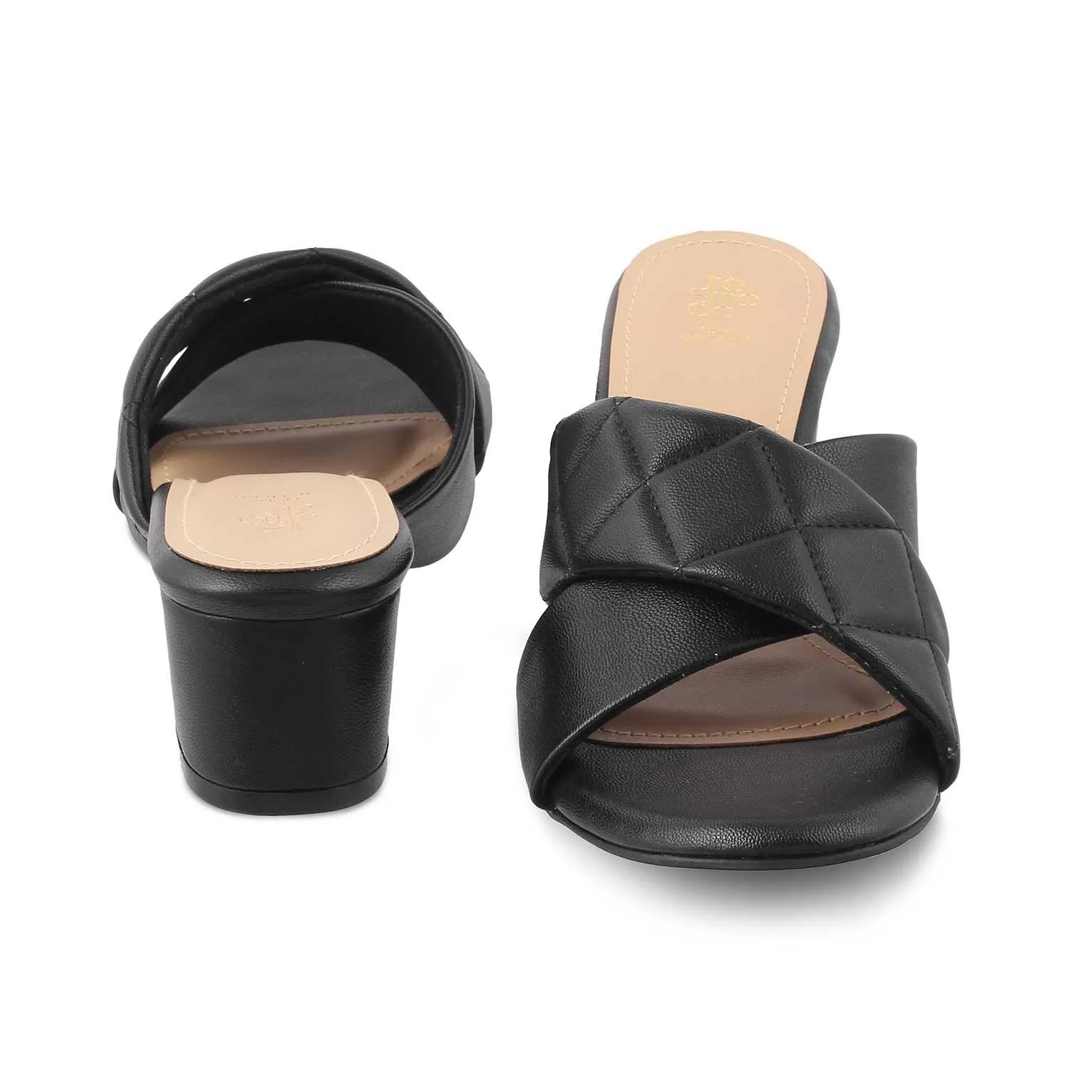 The Romi Black Women's Dress Block Heel Sandals Tresmode