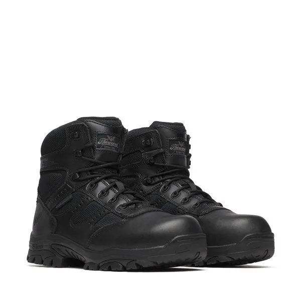 Thorogood 6" Deuce Black Waterproof Round Comp Toe Tactical Side-Zip Work Boot