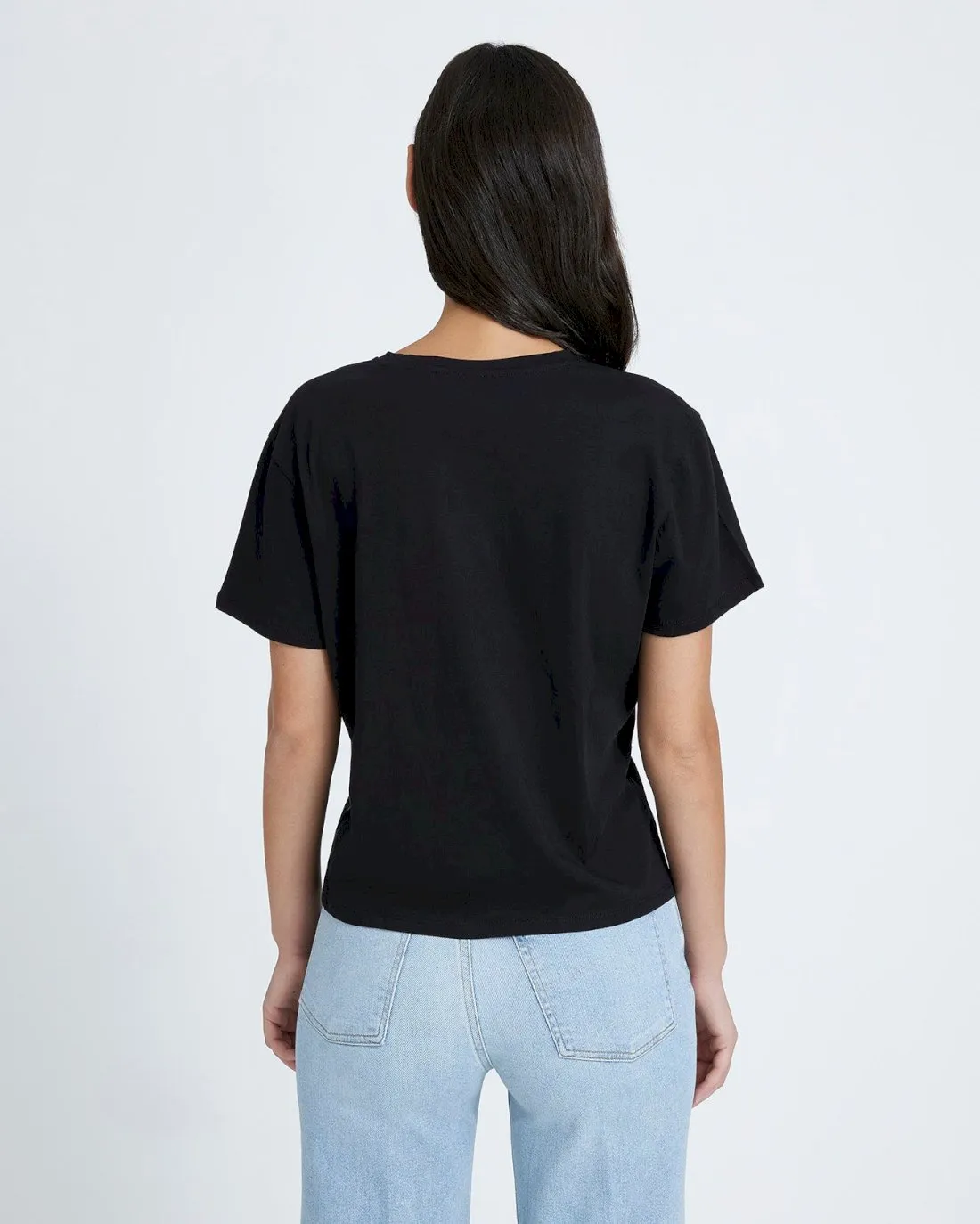 V-Neck Tee in Black